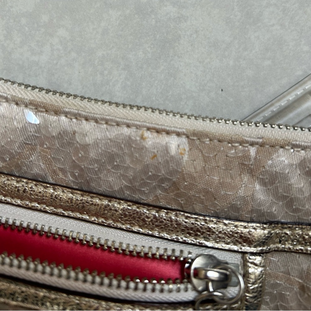 Coach Poppy sequin shoulder bag with gold leather trim - Picture 4 of 15